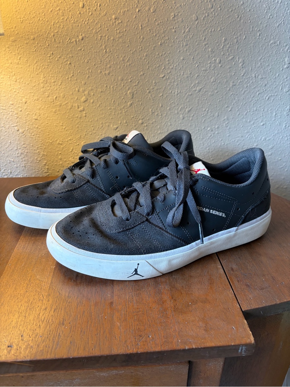 Jordan Men’s Black and White Low-Top Sneakers